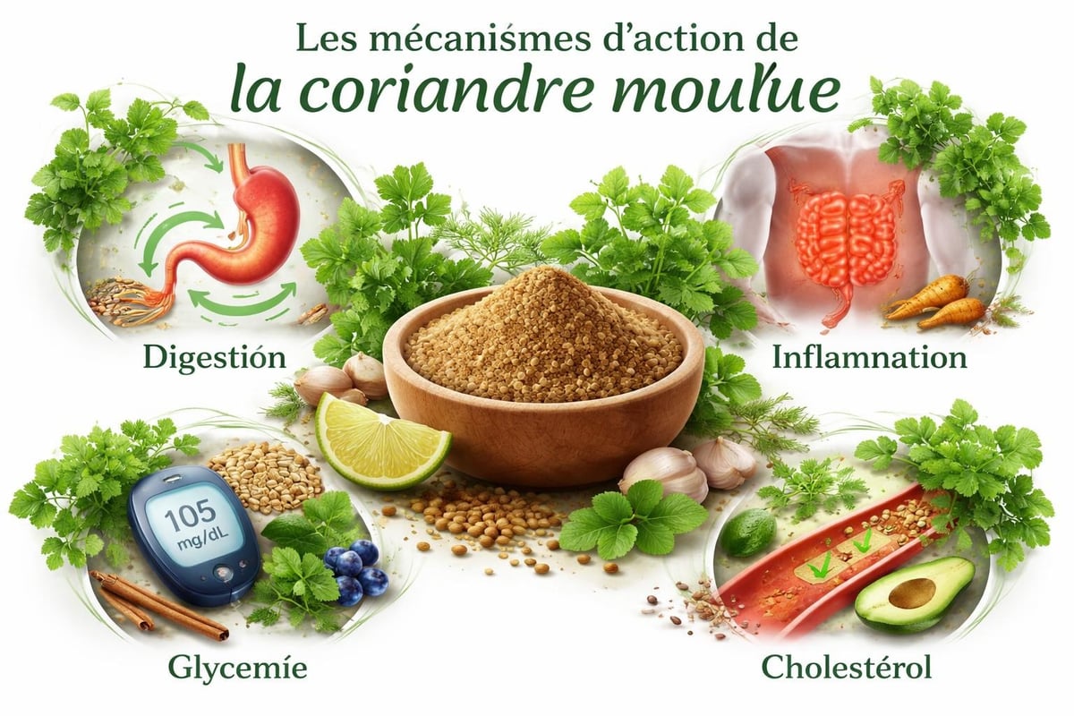 Bienfaits thérapeutiques de la coriandre moulue