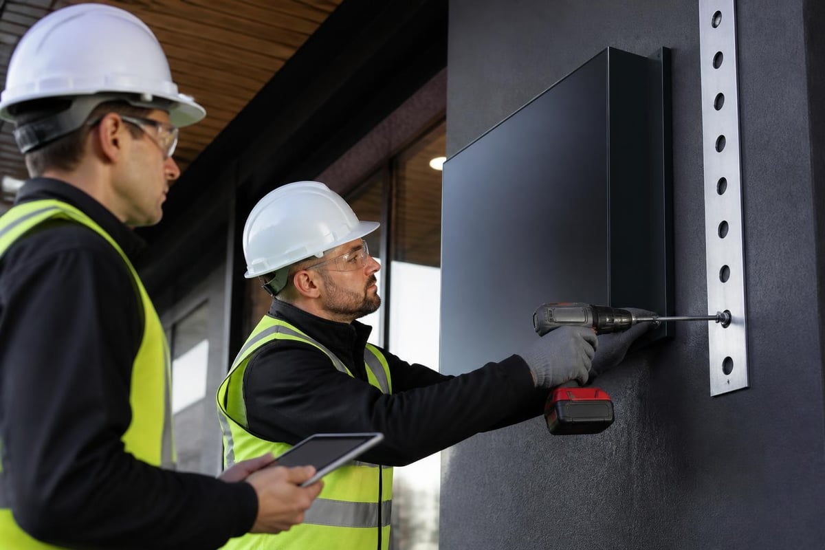 Professional signage installation process