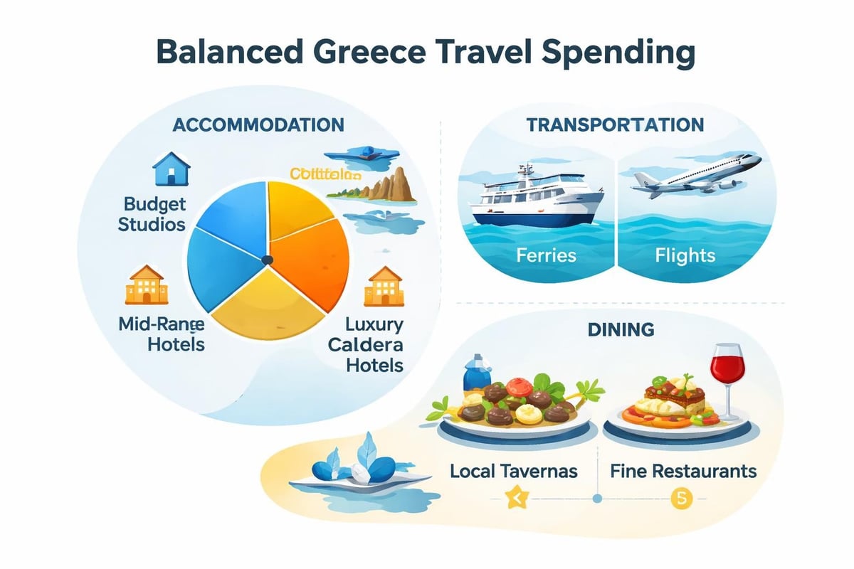 Greek travel budget breakdown