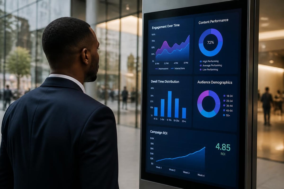 Digital signage analytics dashboard