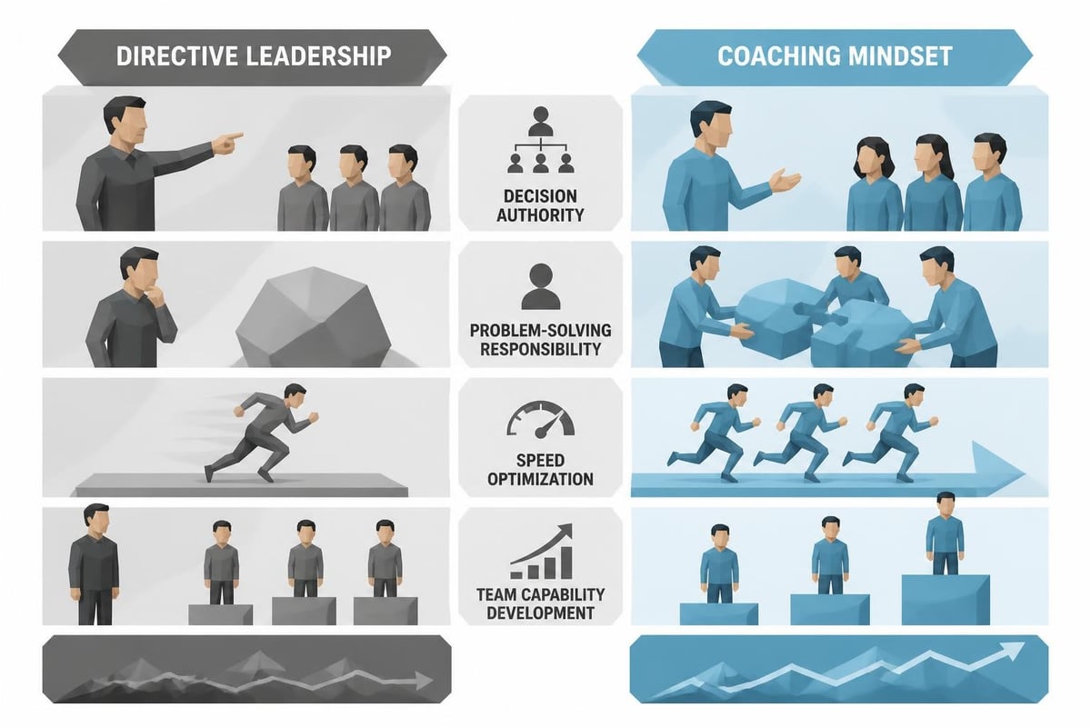 Coaching mindset versus directive approach under pressure