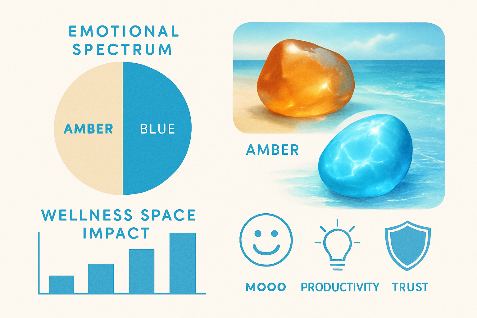 The Color Psychology of Amber and Blue
