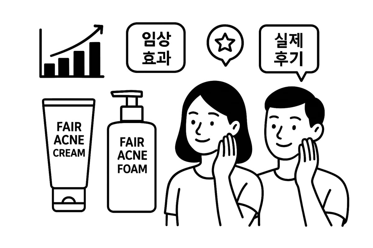 페어아크네의 효과: 임상 결과와 실제 후기