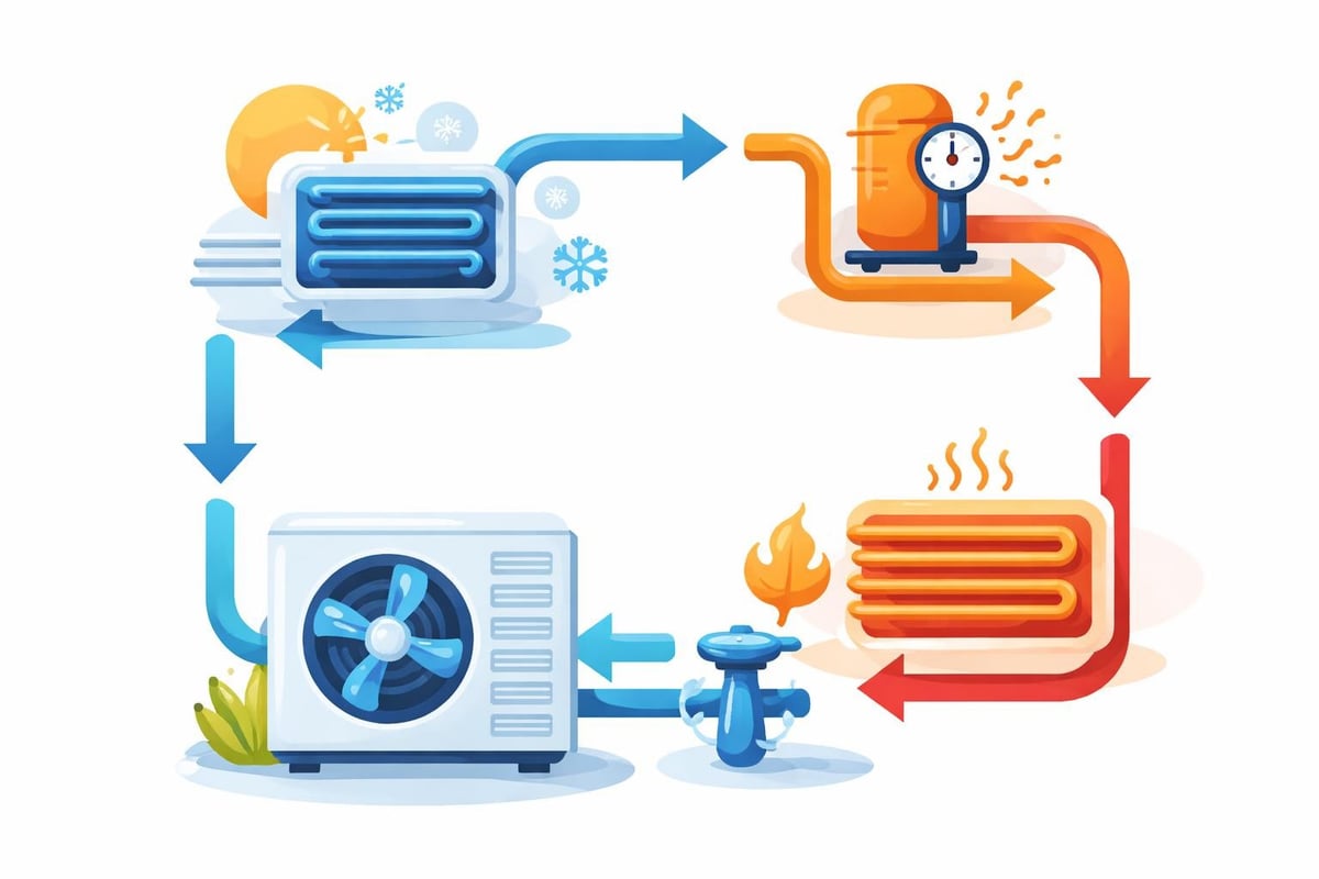 Thermodynamischer Kreislauf einer Wärmepumpe