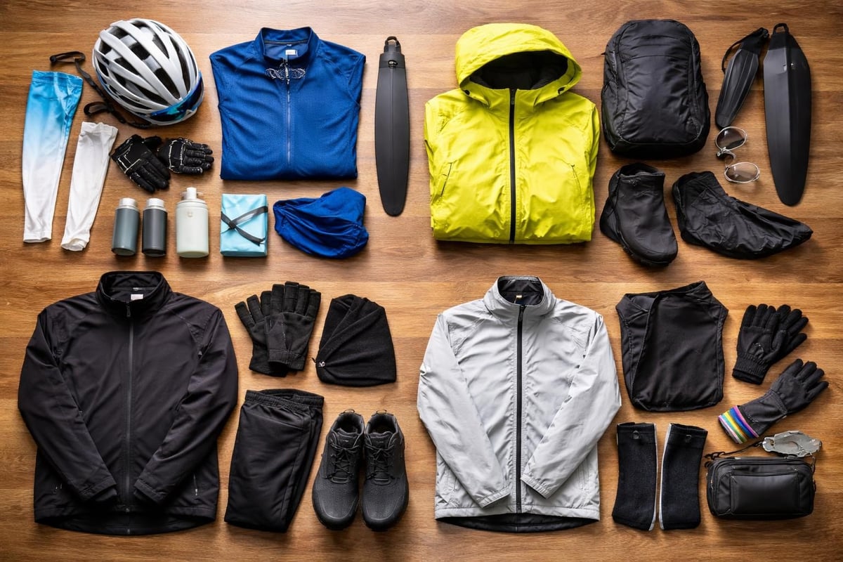 Seasonal cycling gear strategy