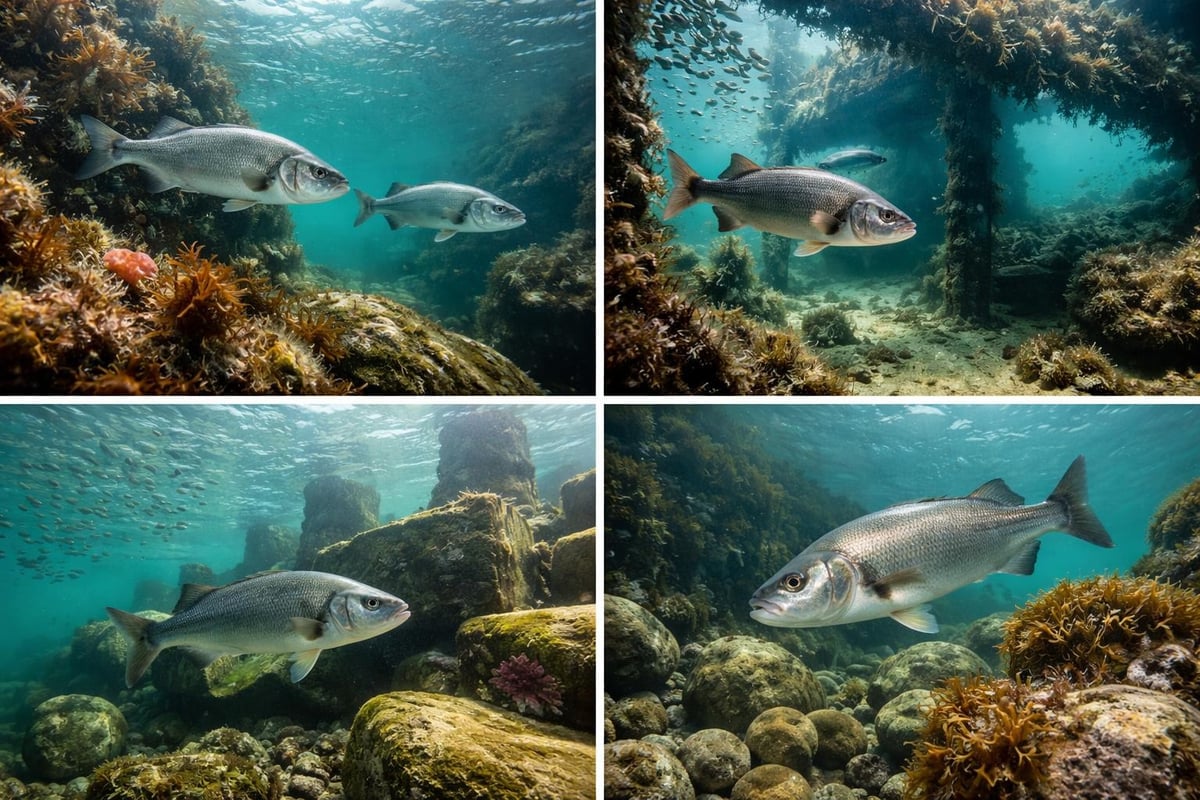 Sea bass habitat types