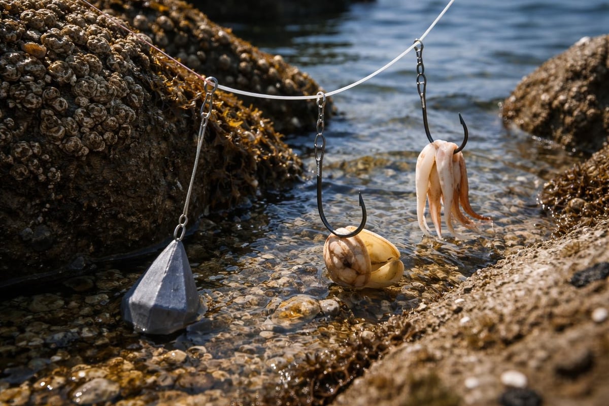 Sea bass fishing setup