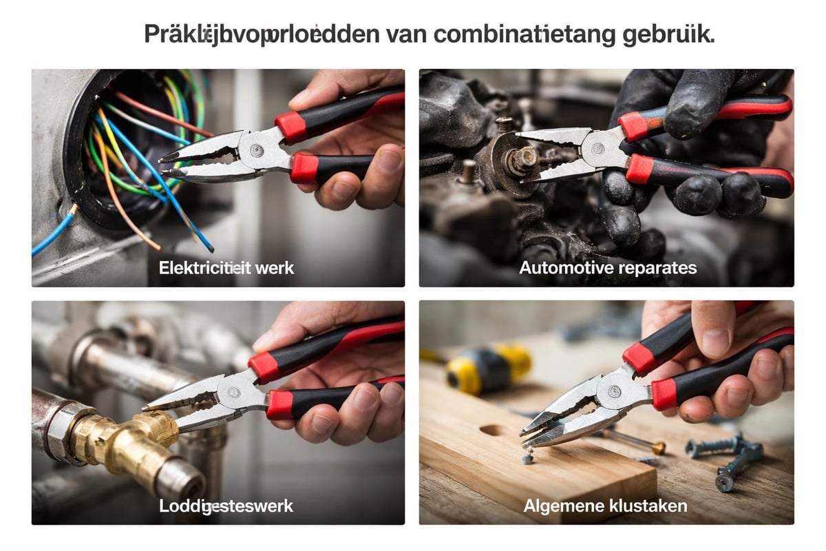 Verschillende toepassingen van combinatietang