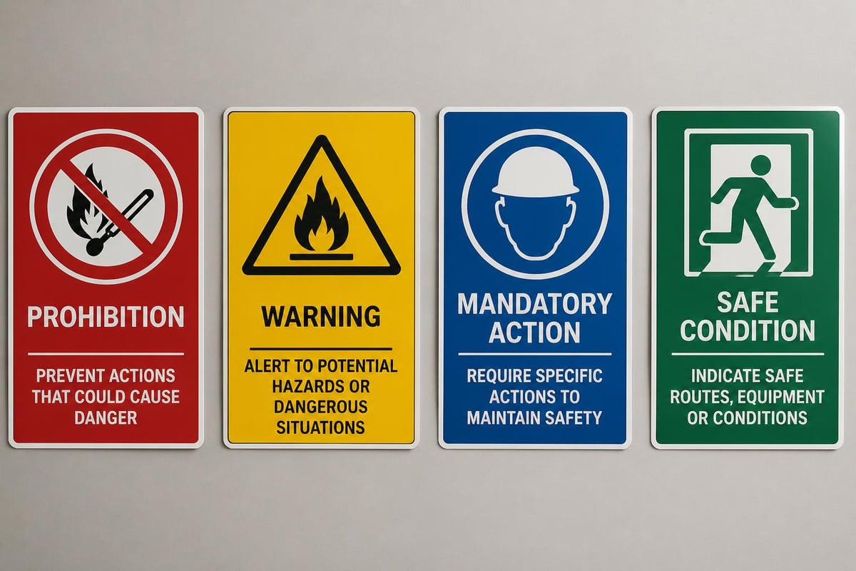 Fire safety sign categories explained