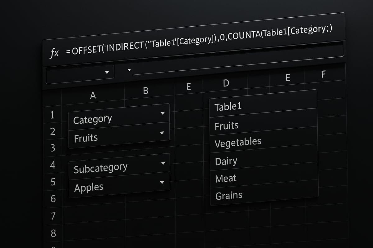 Advanced Techniques: Dependent and Dynamic Drop Down Lists
