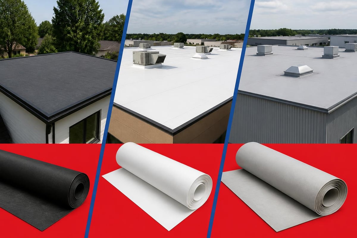 Rubber roofing material types