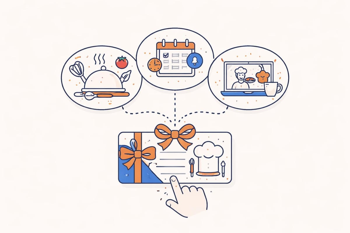 Cooking class voucher selection