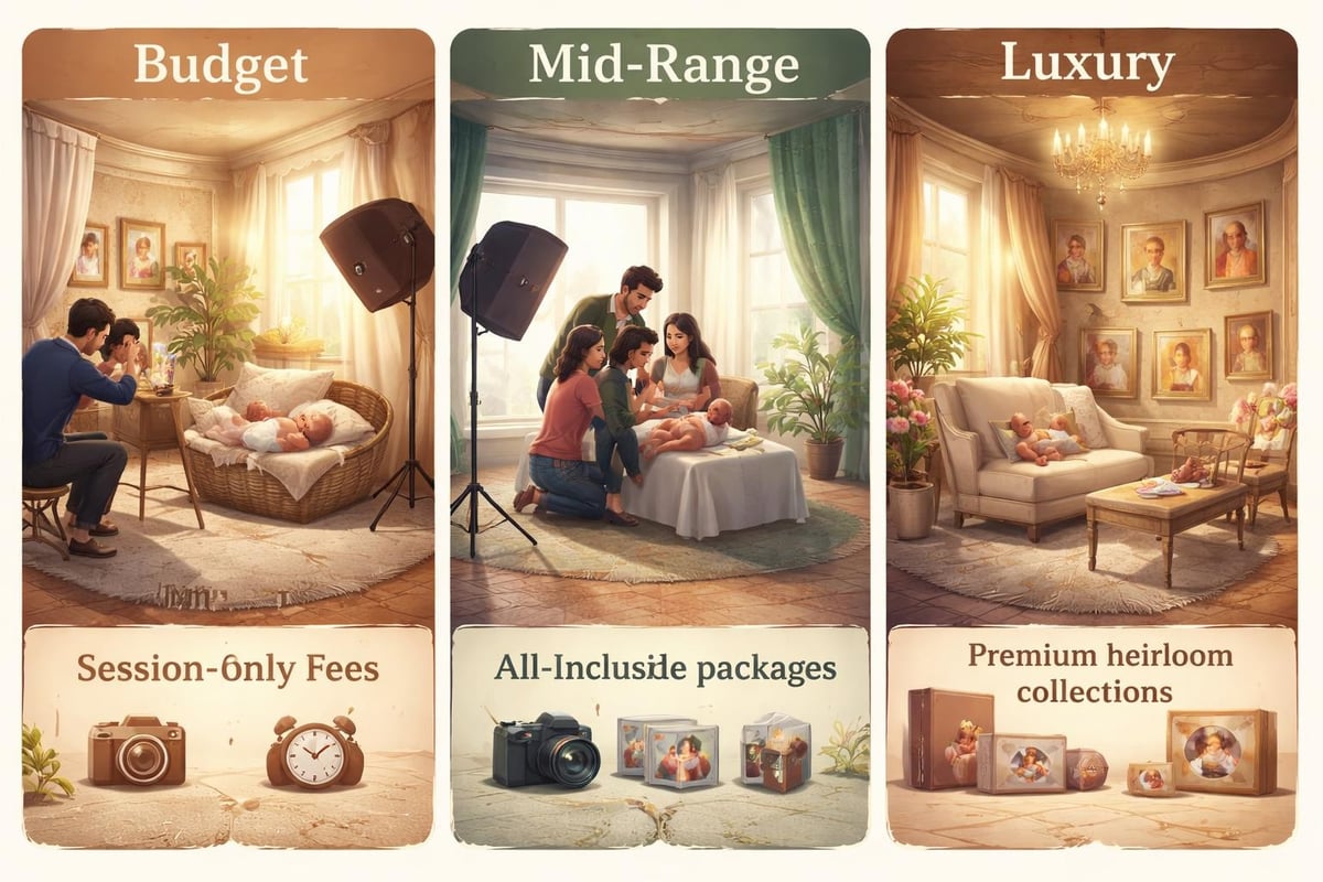 Newborn photography pricing tiers