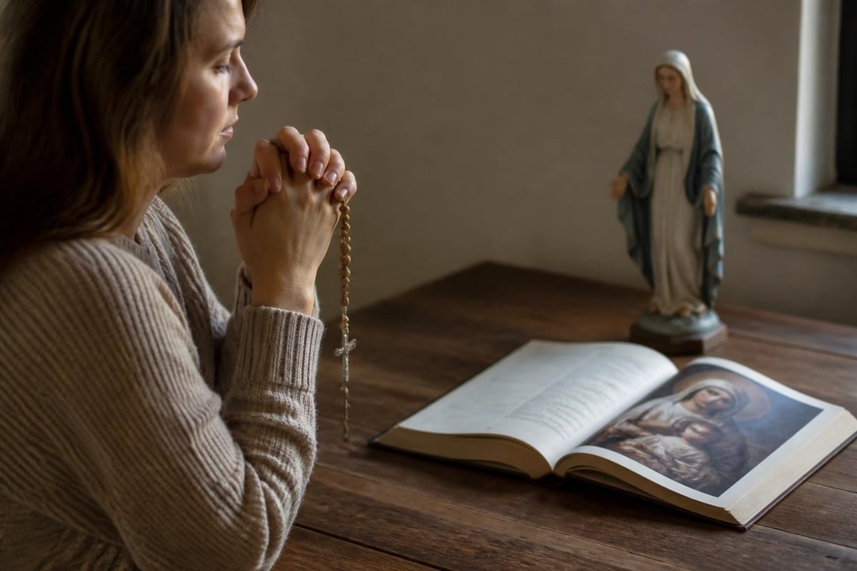 Rosary prayer meditation progression
