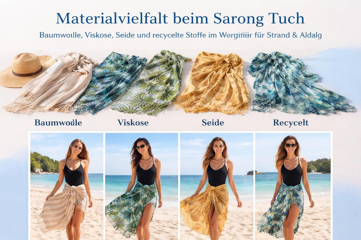 Verschiedene Sarong Materialien