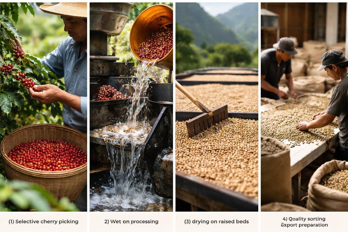Peru coffee production process