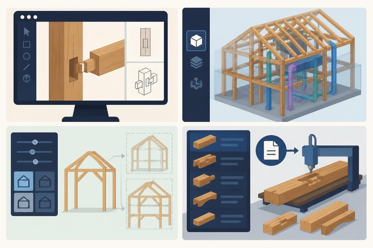 Digital design tools for timber framing