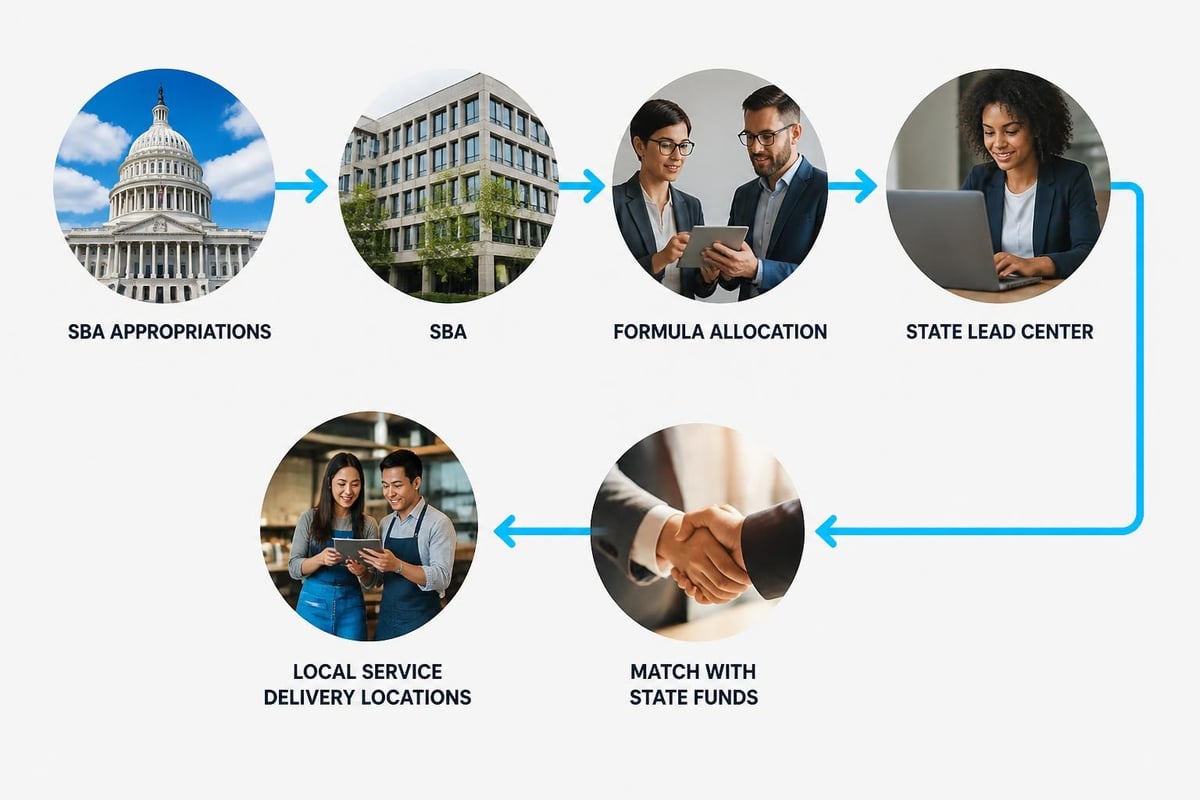 SBDC grant distribution process