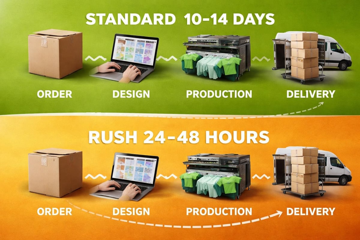 Rush promotional product production timeline