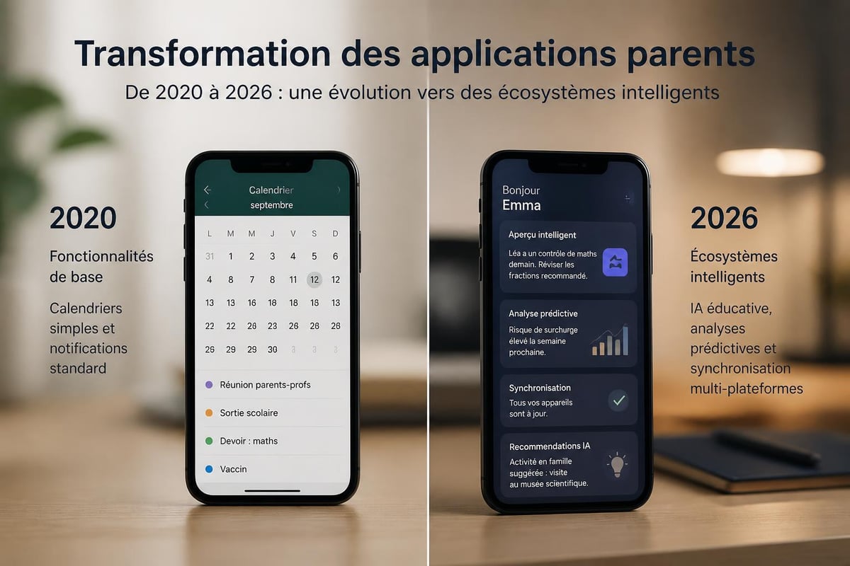Évolution des fonctionnalités application parents