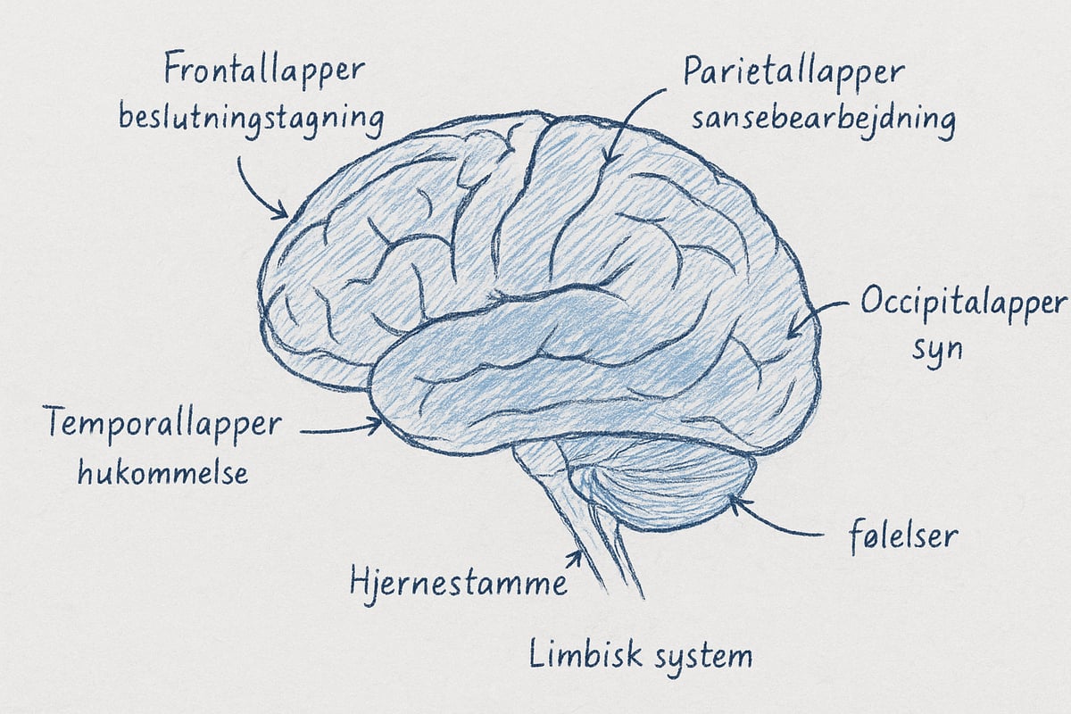 Hjernens Funktionelle Områder og Deres Roller