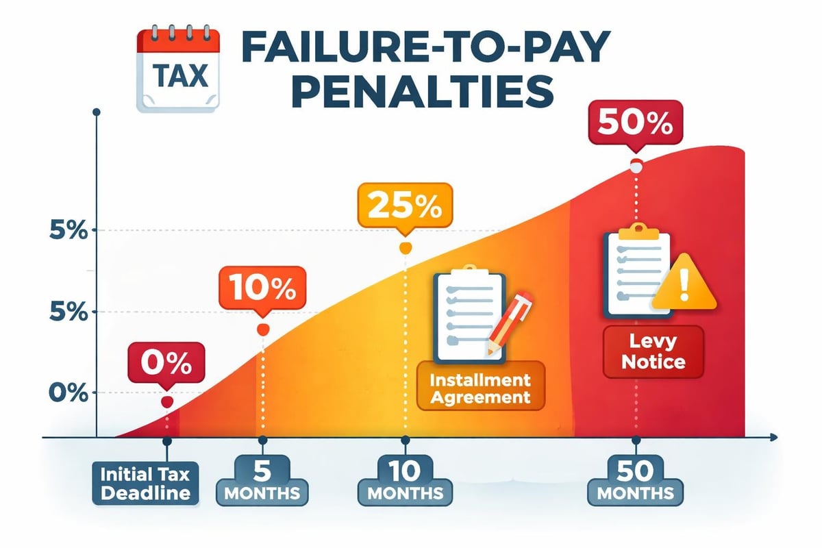 Tax penalty accumulation timeline