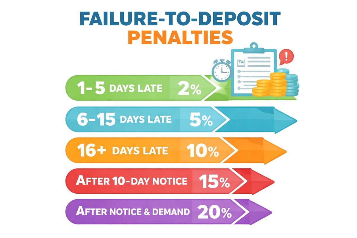 Employment tax penalty tiers