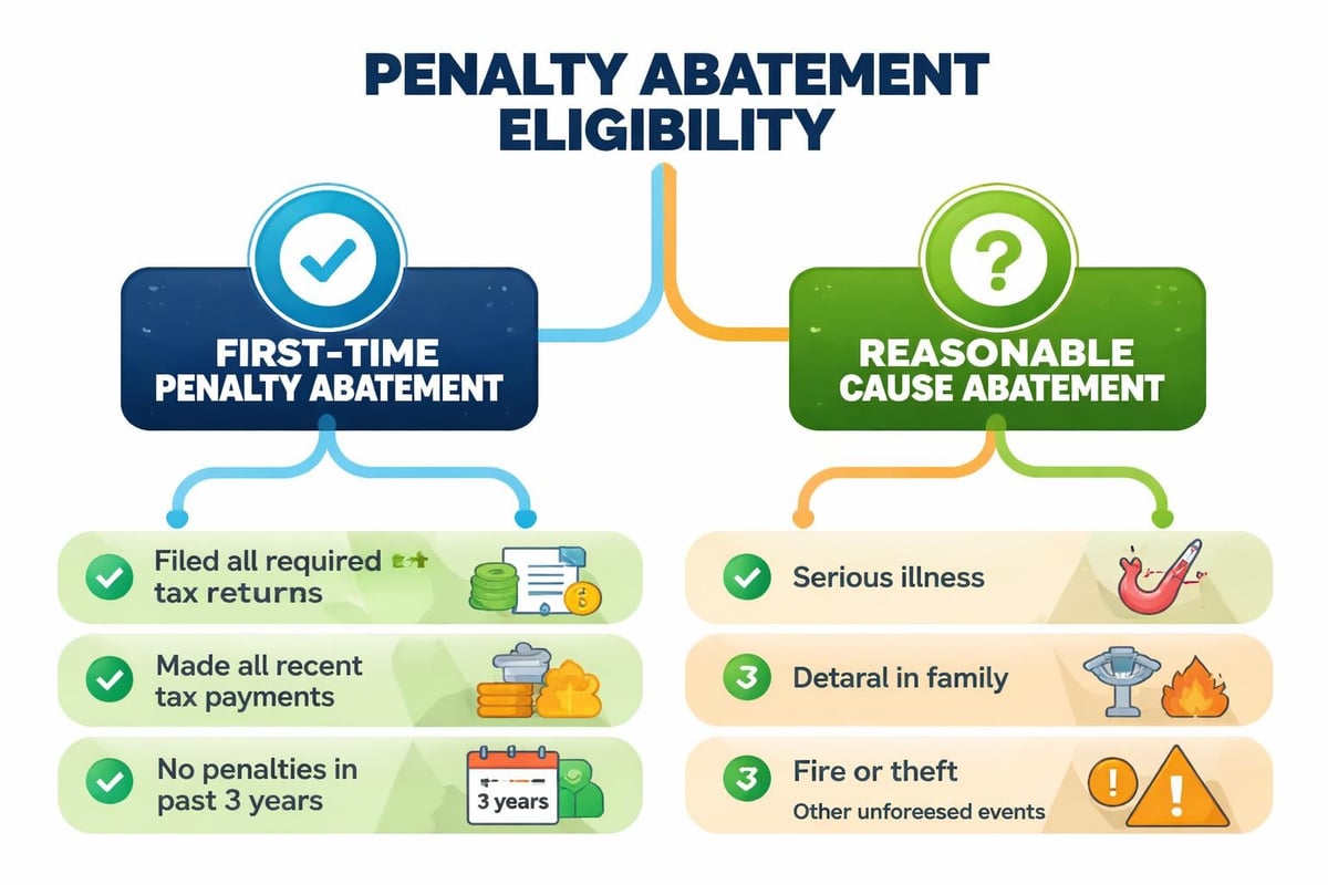 Penalty abatement qualification paths