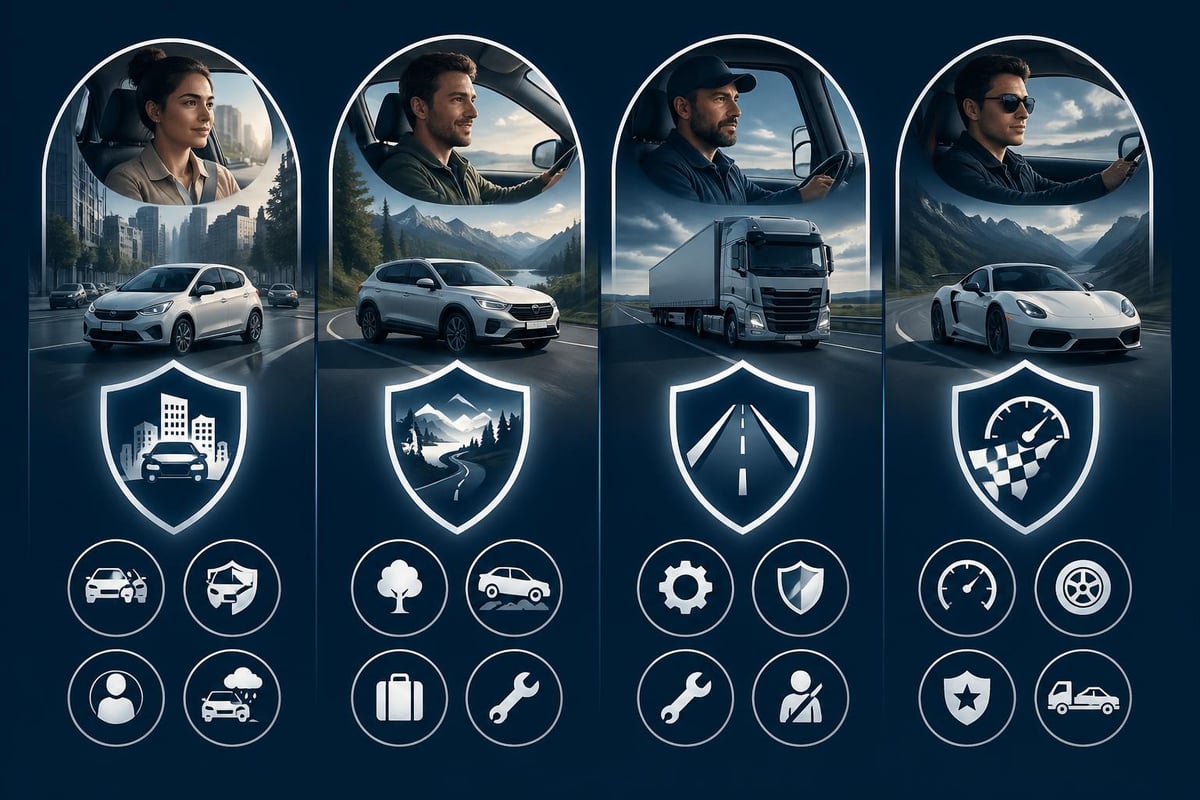Tipos de motoristas y sus necesidades de seguro
