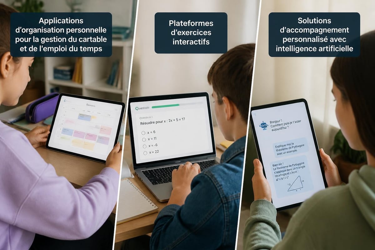Types d'applications d'aide scolaire