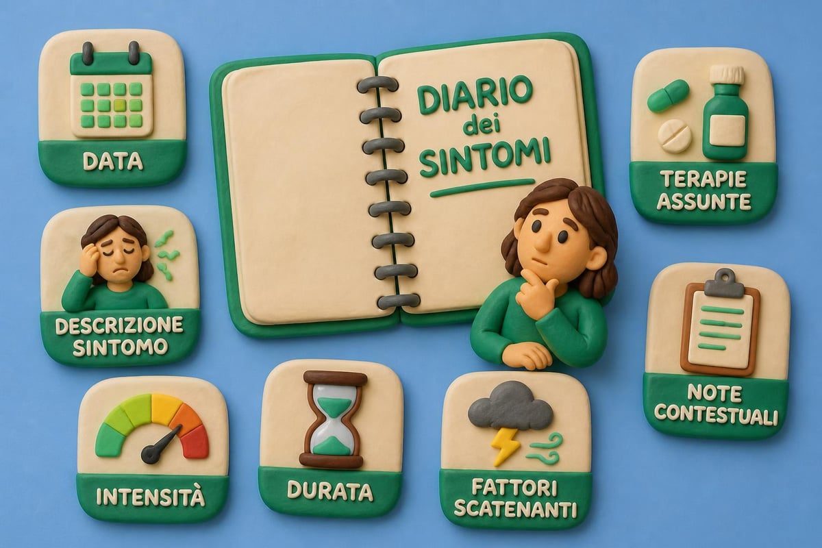 Struttura organizzata di un diario dei sintomi