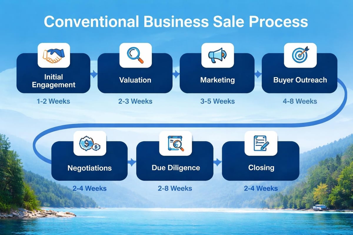 Traditional M&A process flow