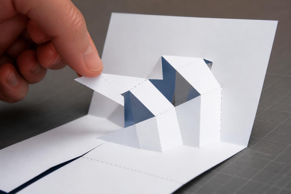 Pop-up card engineering components