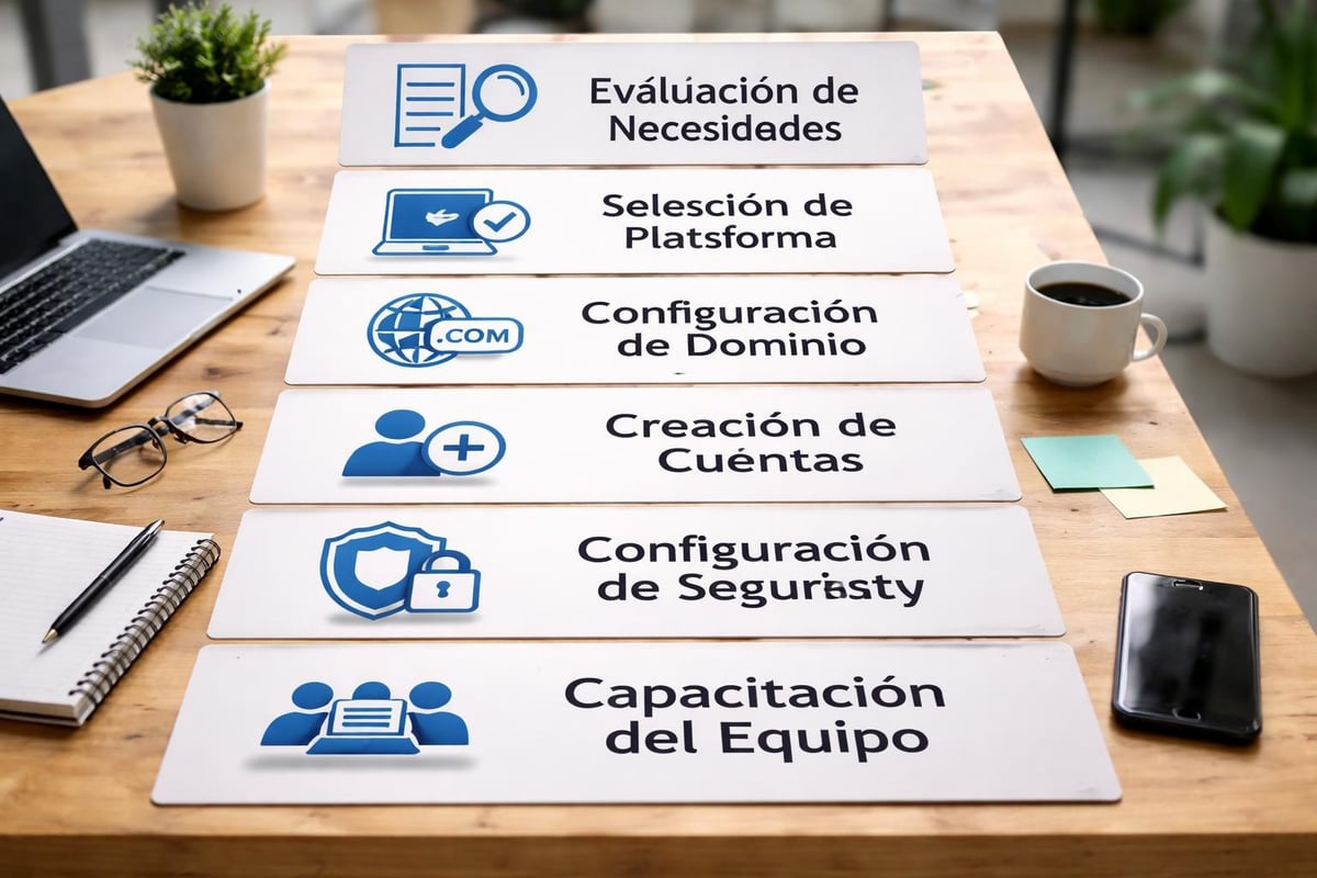 Proceso de implementación de correo empresarial