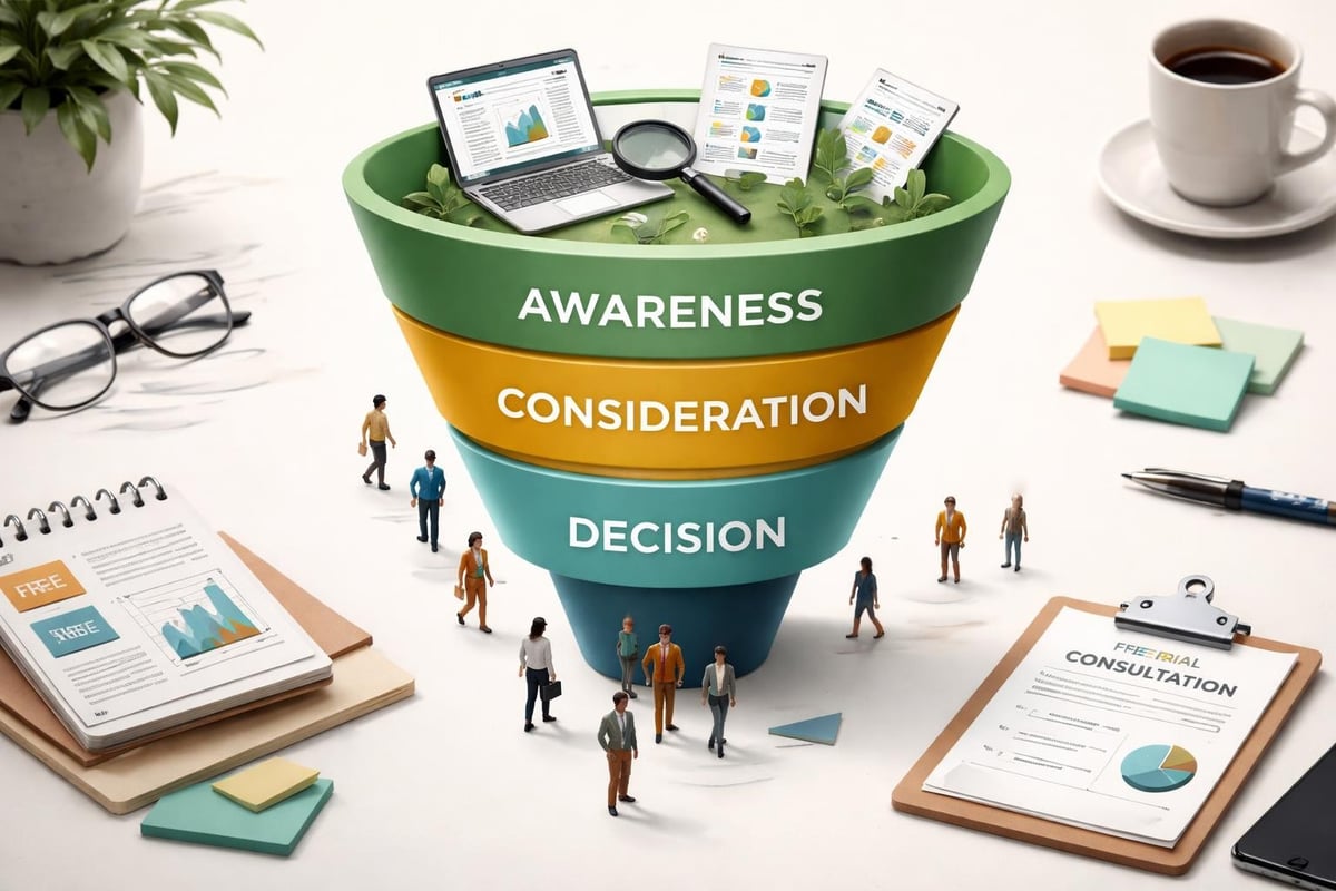 Inbound marketing funnel stages