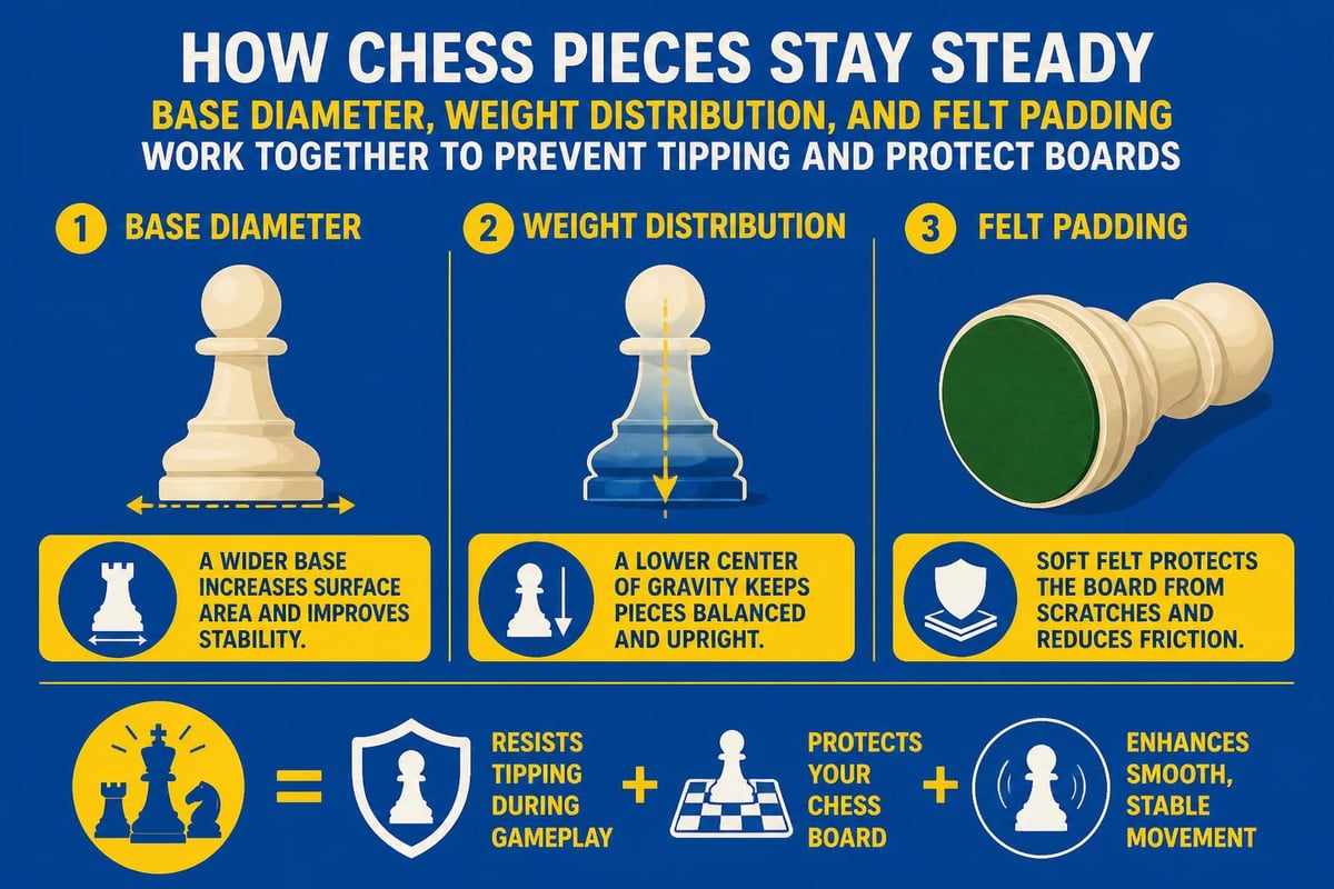 Chess piece weight and stability