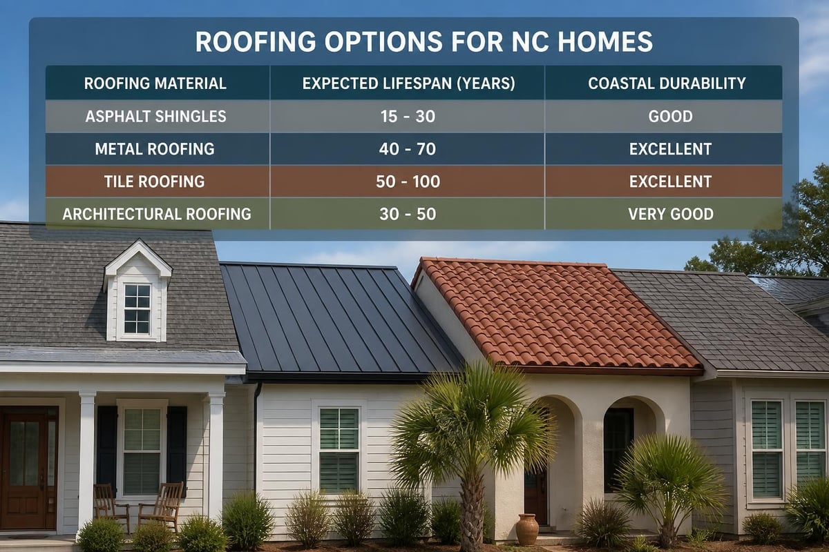 Roofing material lifespan comparison