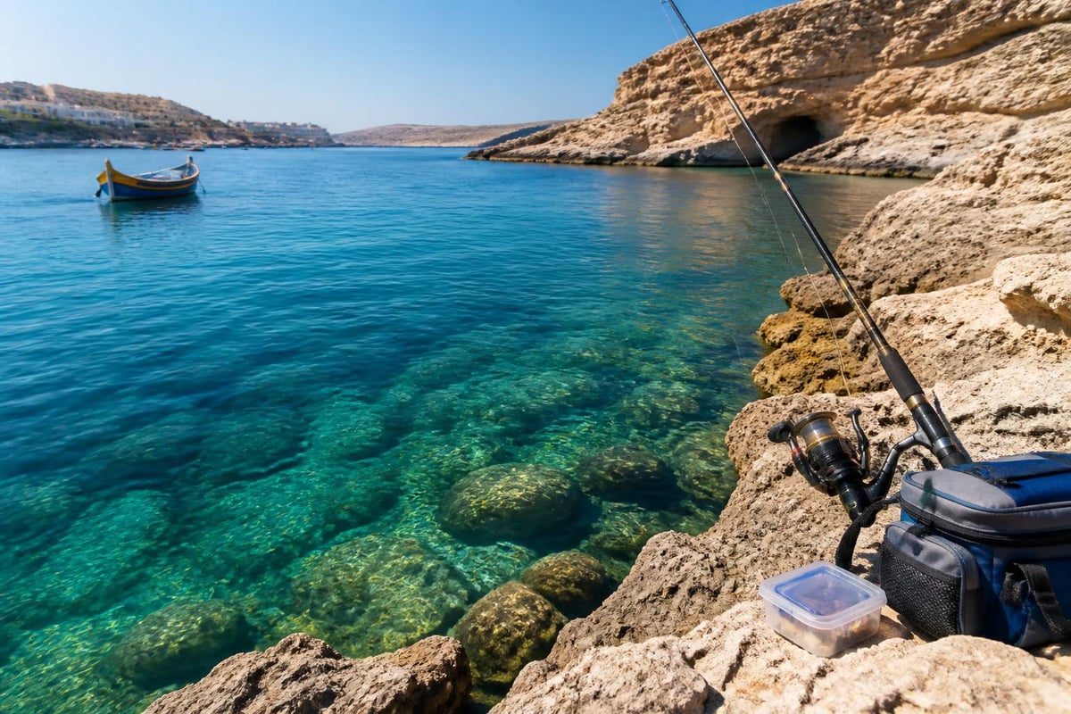 Malta fishing locations map