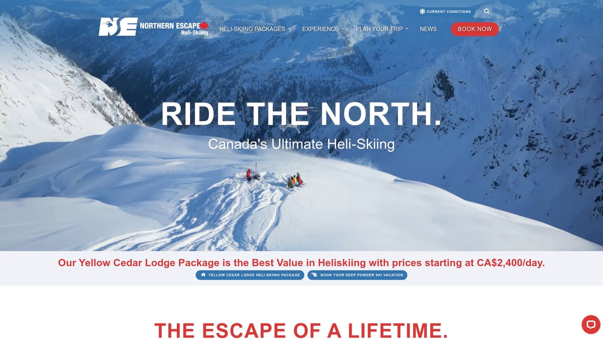 7 Fantastiska Bästa Heliskiing Områden i Kanada 2025 - Northern Escape Heli-Skiing – Terrace, British Columbia
