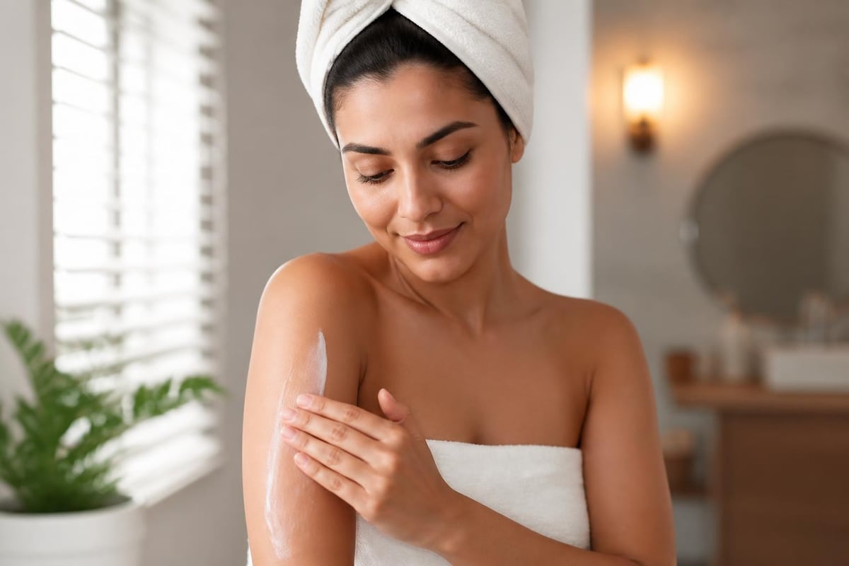 Moisturiser application technique