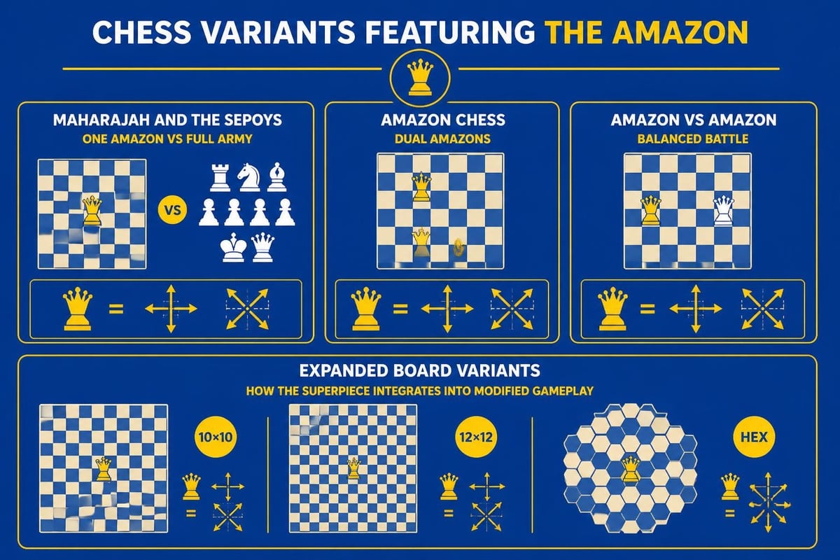 Chess variants with amazon piece