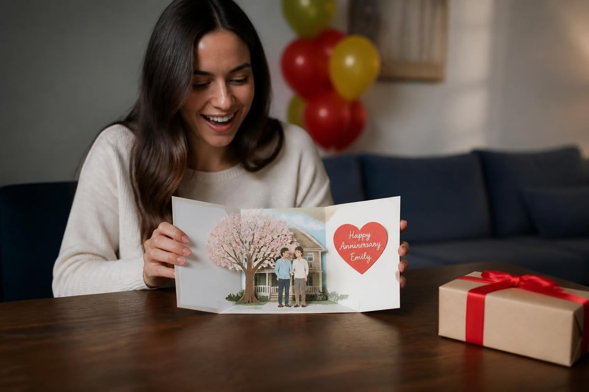 Personalization elements in pop up cards