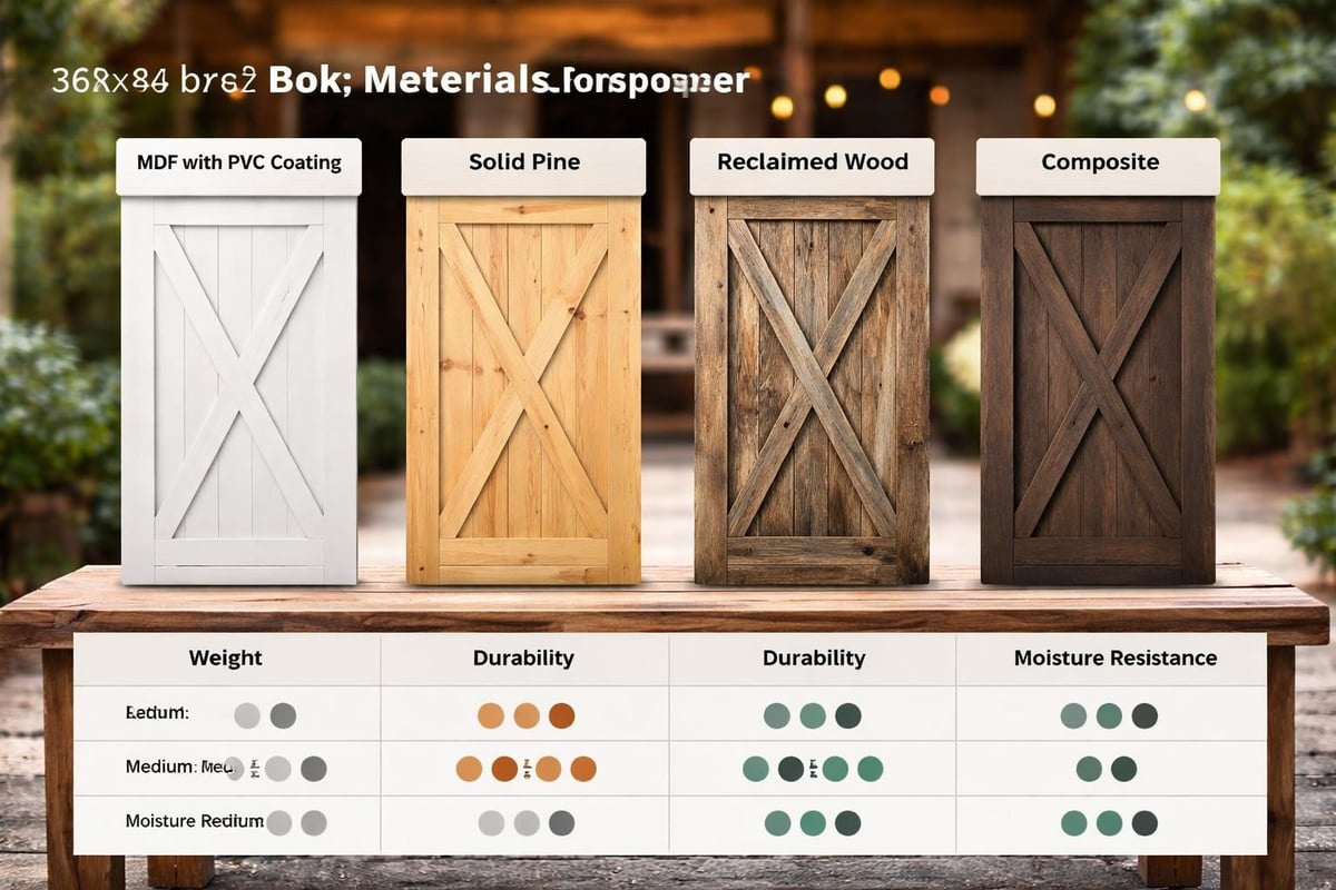 Barn door material comparison