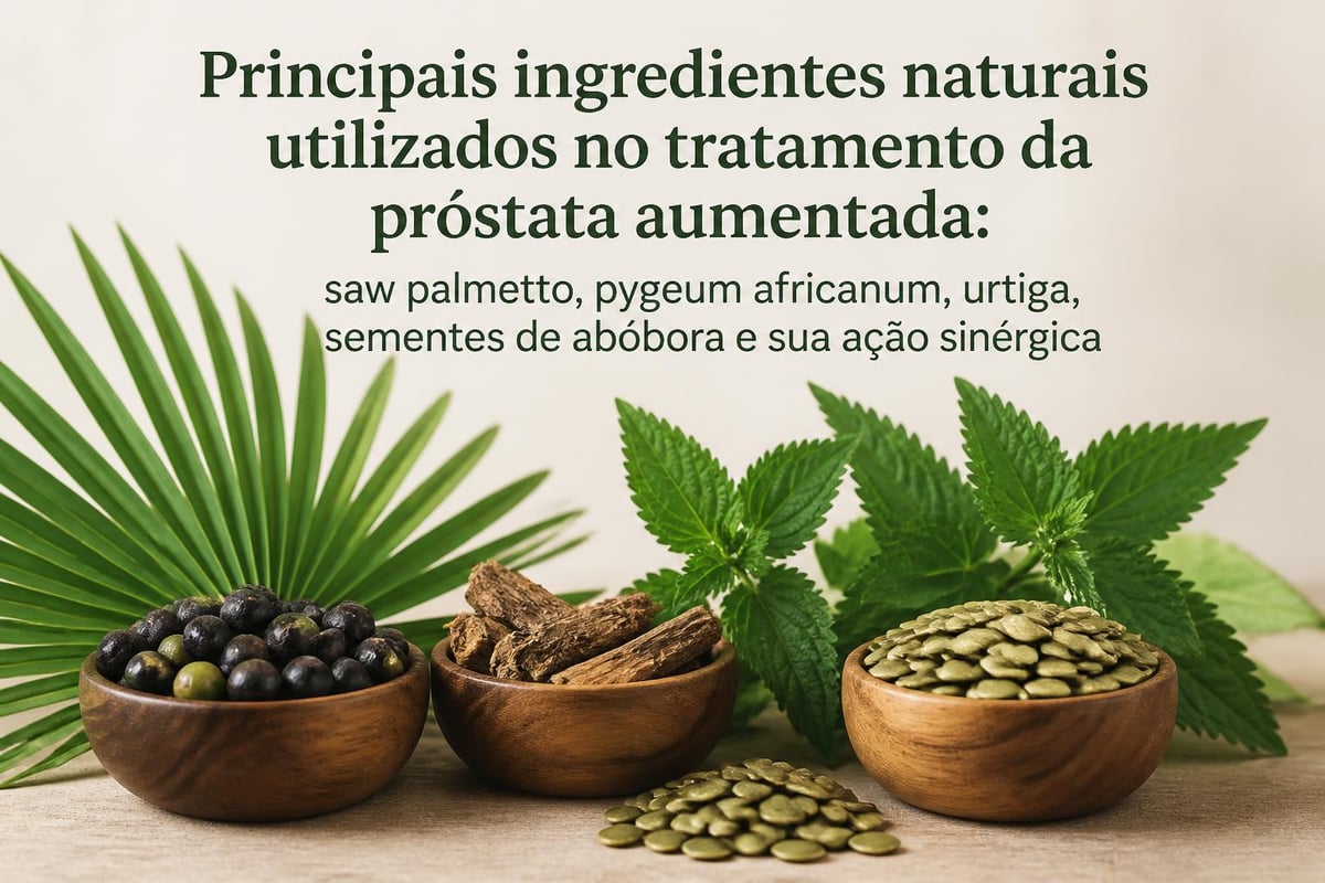 Ingredientes naturais para próstata