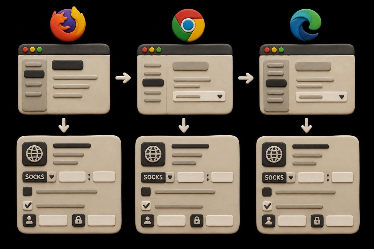 Browser SOCKS proxy setup