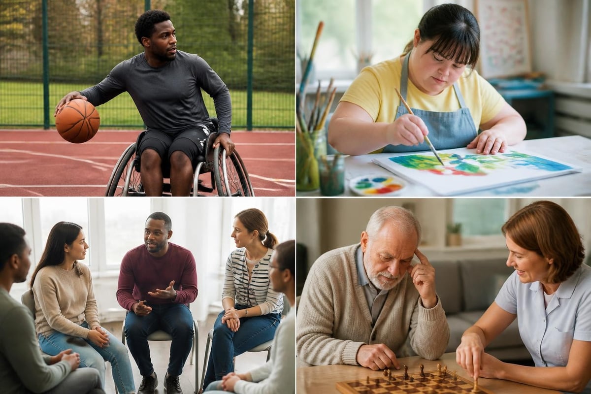 Recreational therapy activities addressing different needs
