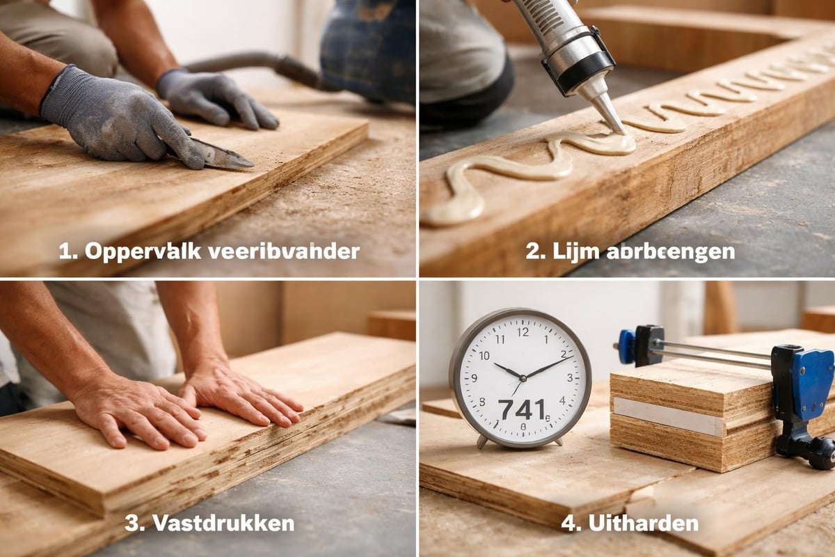 Constructielijm verwerkingsstappen