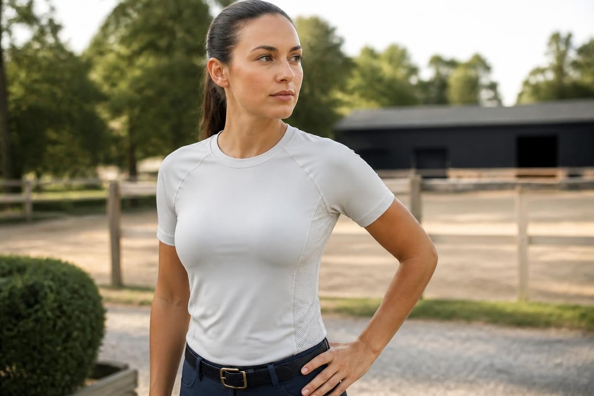 Performance features in equestrian t shirts