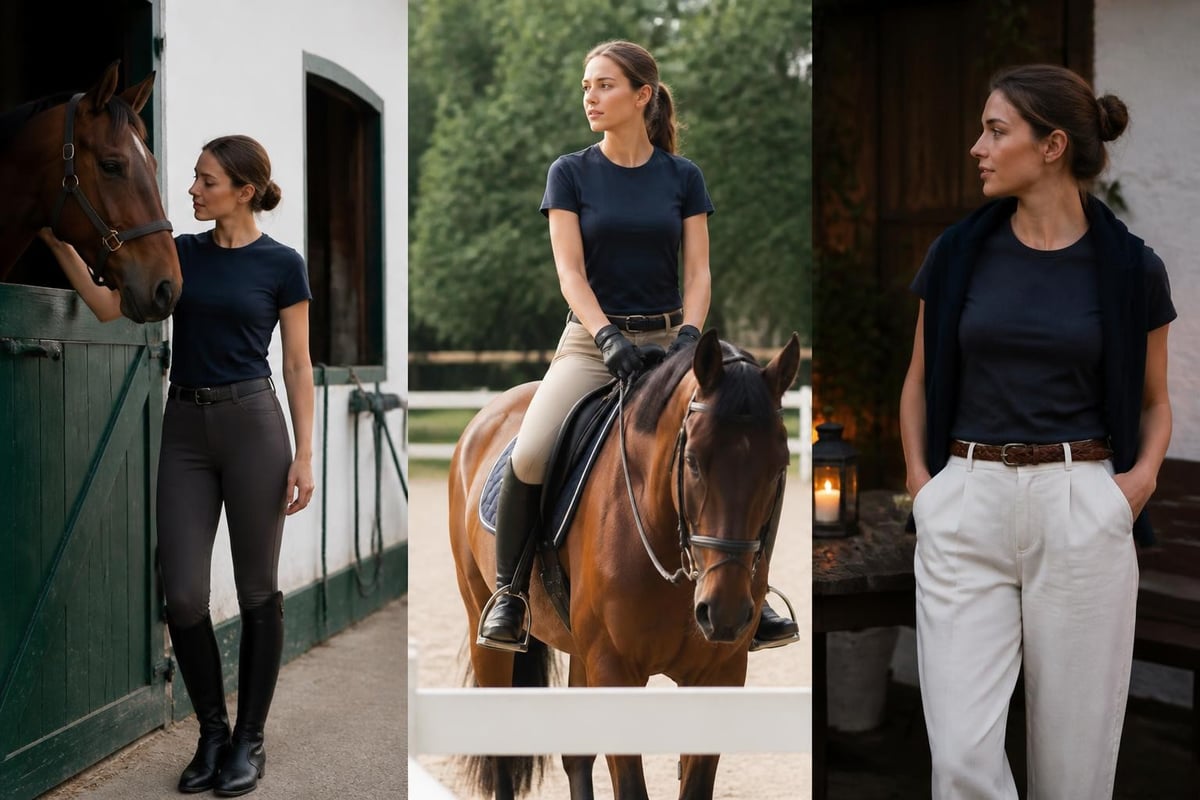 Versatile styling of equestrian t shirts