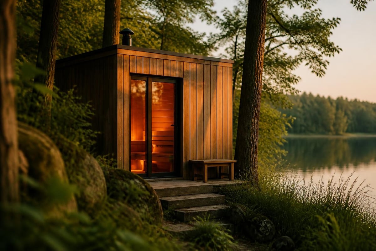 Hybrid sauna heat delivery